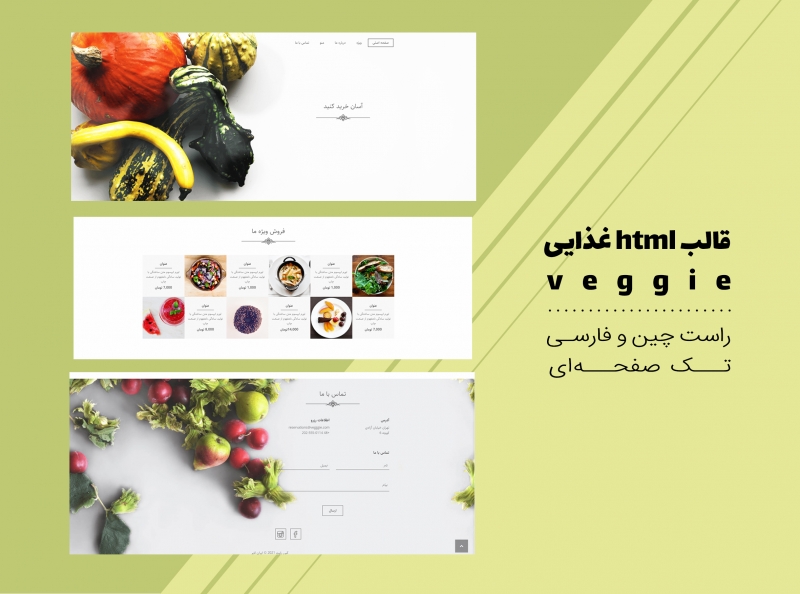 دانلود قالب html  غذایی veggie
